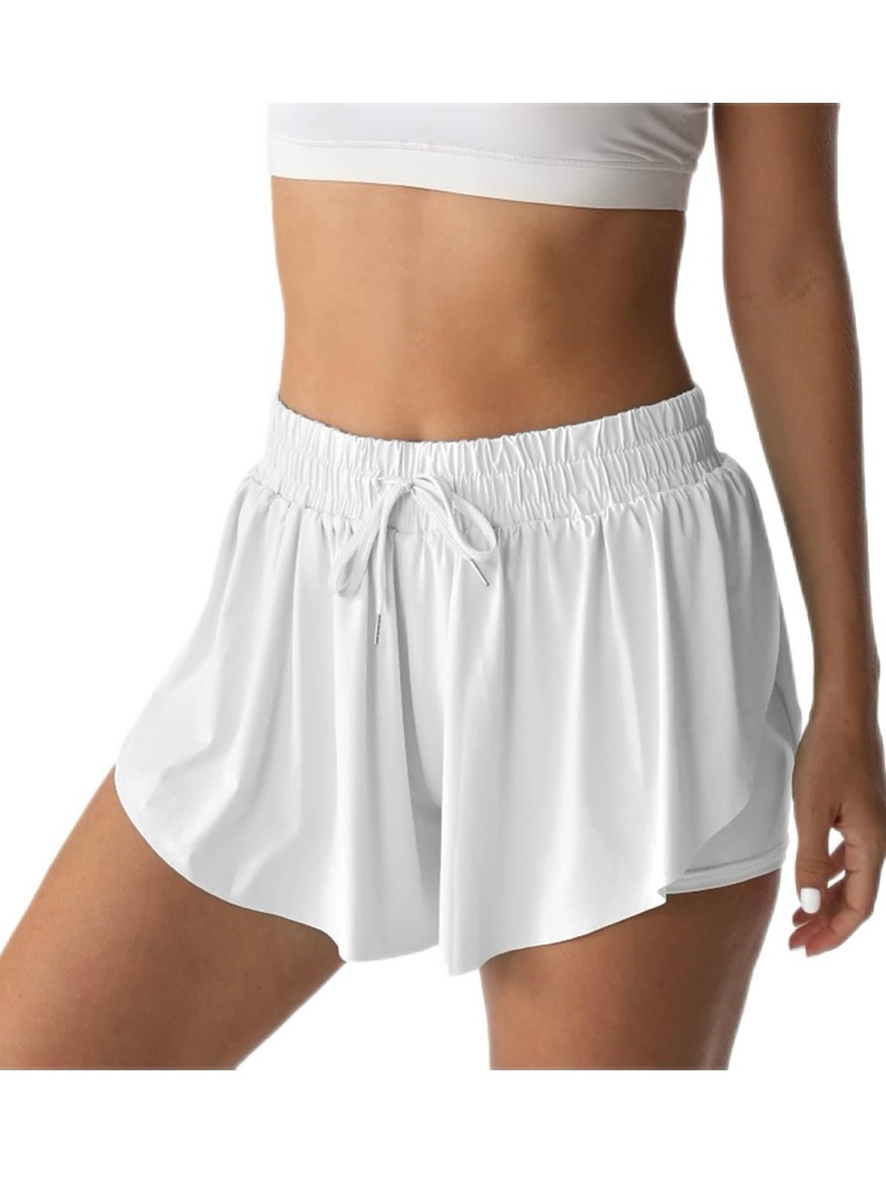 Flowy athletic milky white shorts XS #32